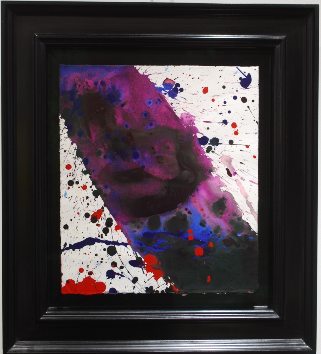  Acrylique sur papier par Sam Francis (1923-1994)-photo-2