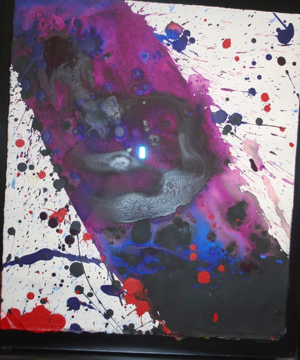  Acrylique sur papier par Sam Francis (1923-1994)-photo-3