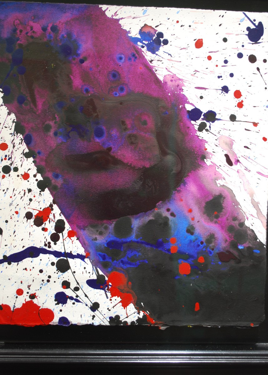  Acrylique sur papier par Sam Francis (1923-1994)-photo-4