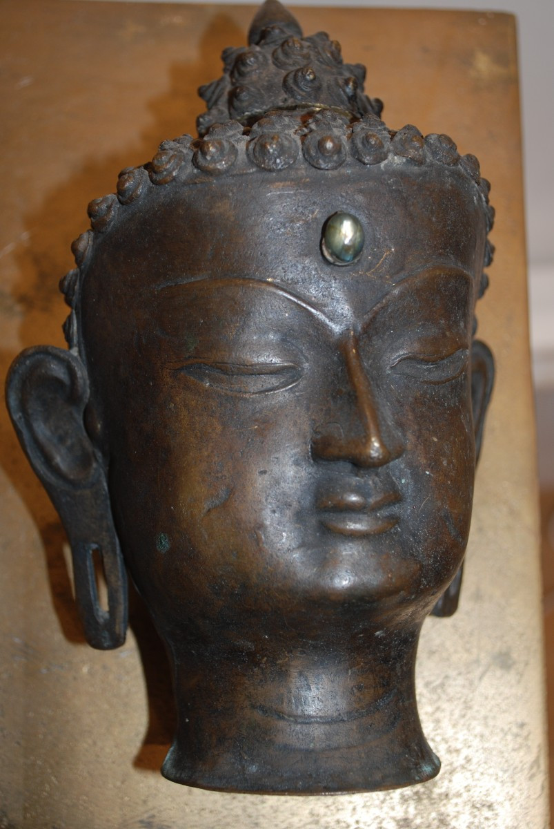 A Bronze Head Of Buddha-photo-1