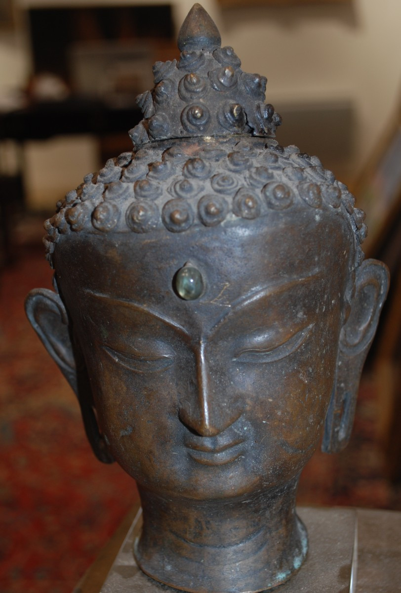 A Bronze Head Of Buddha-photo-2