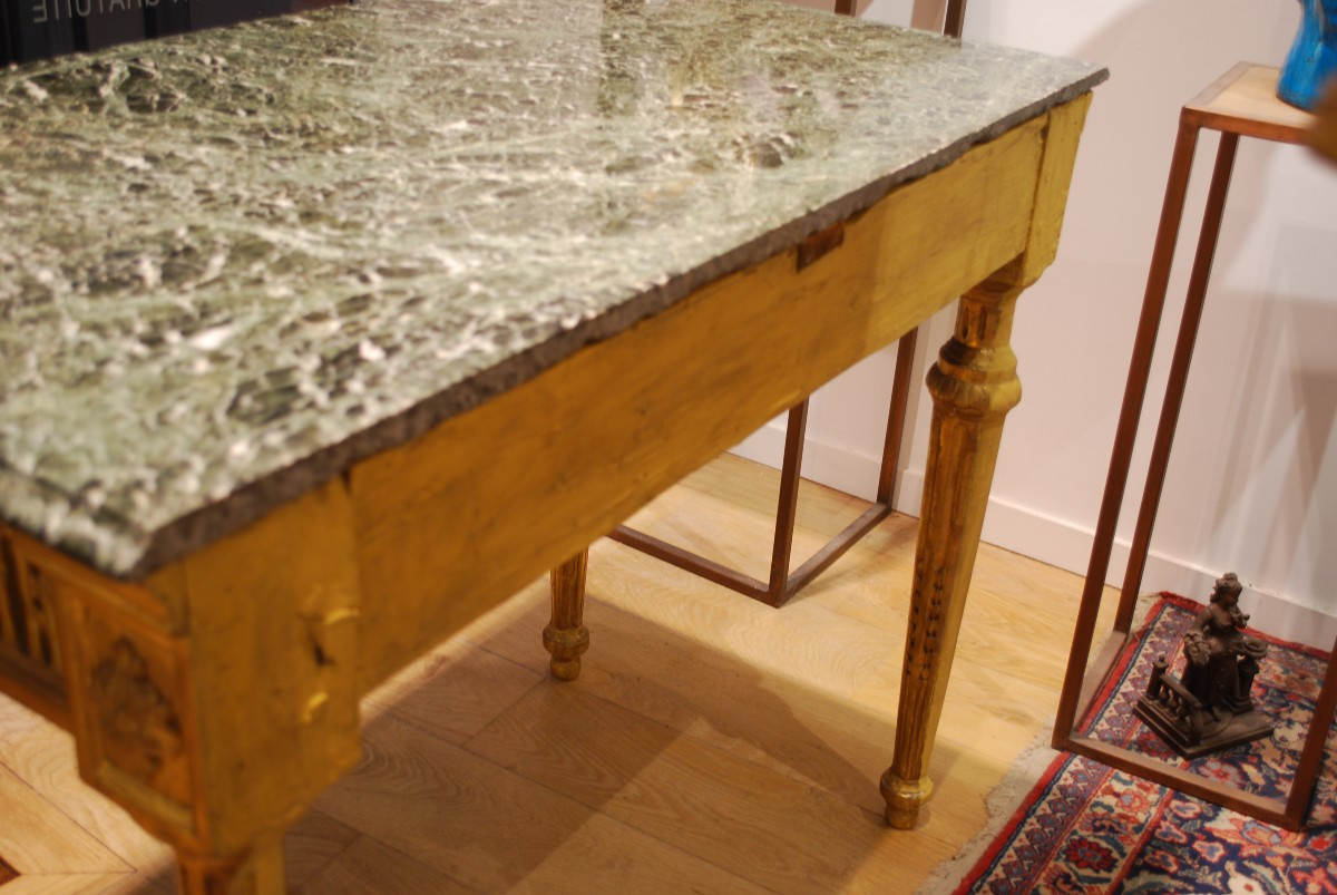 Louis XVI Period Giltwood Console Table -photo-1