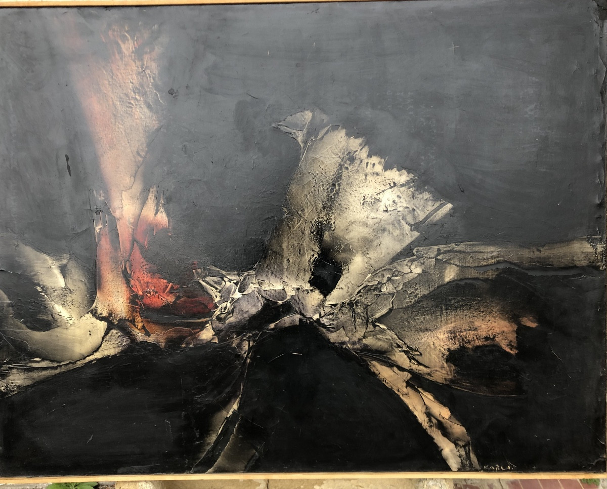 Oil On Canvas By José Kablat 1908-1990-photo-3