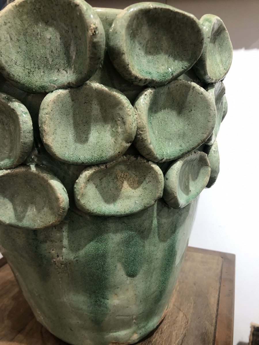 Vase vert céladon en grès émaillé par Eugénie Julien -photo-2