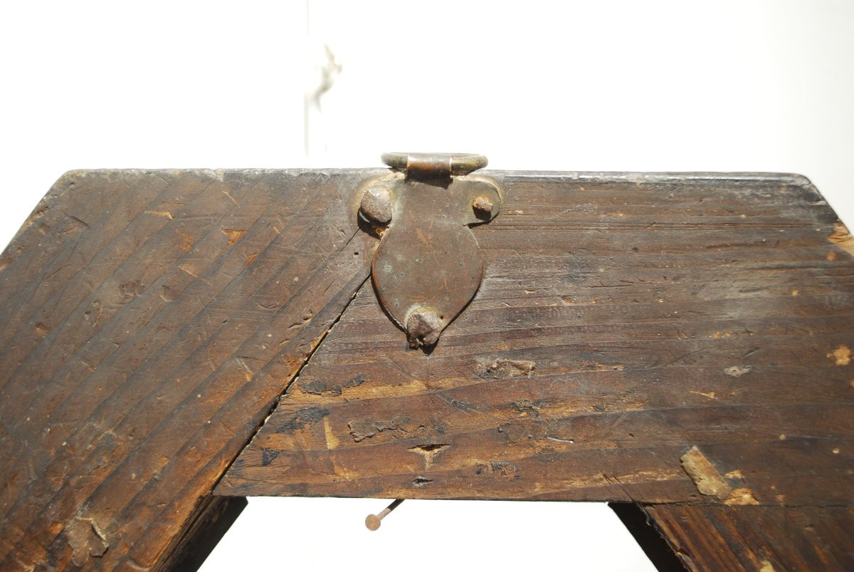 Octagonal Flandre Frame In Blackened Wood . Good Overall Condition.-photo-3