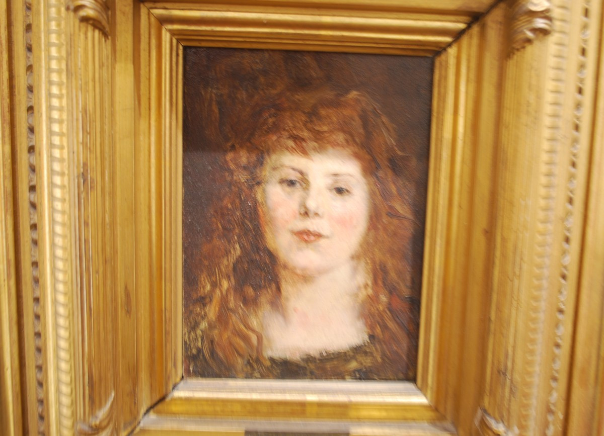 Oil On Panel, Portrait Of A Woman By Fritz Rojka-photo-4
