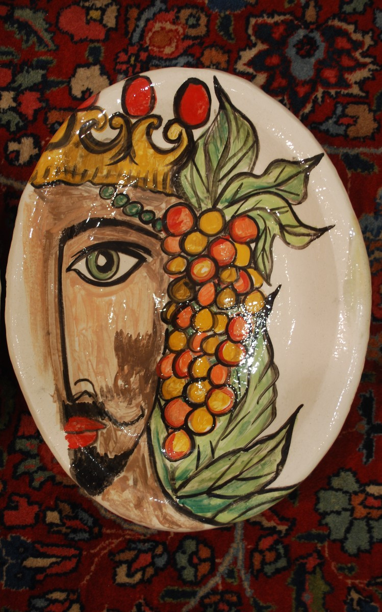 Paire de plats Visages par Eugénie Julien-photo-3