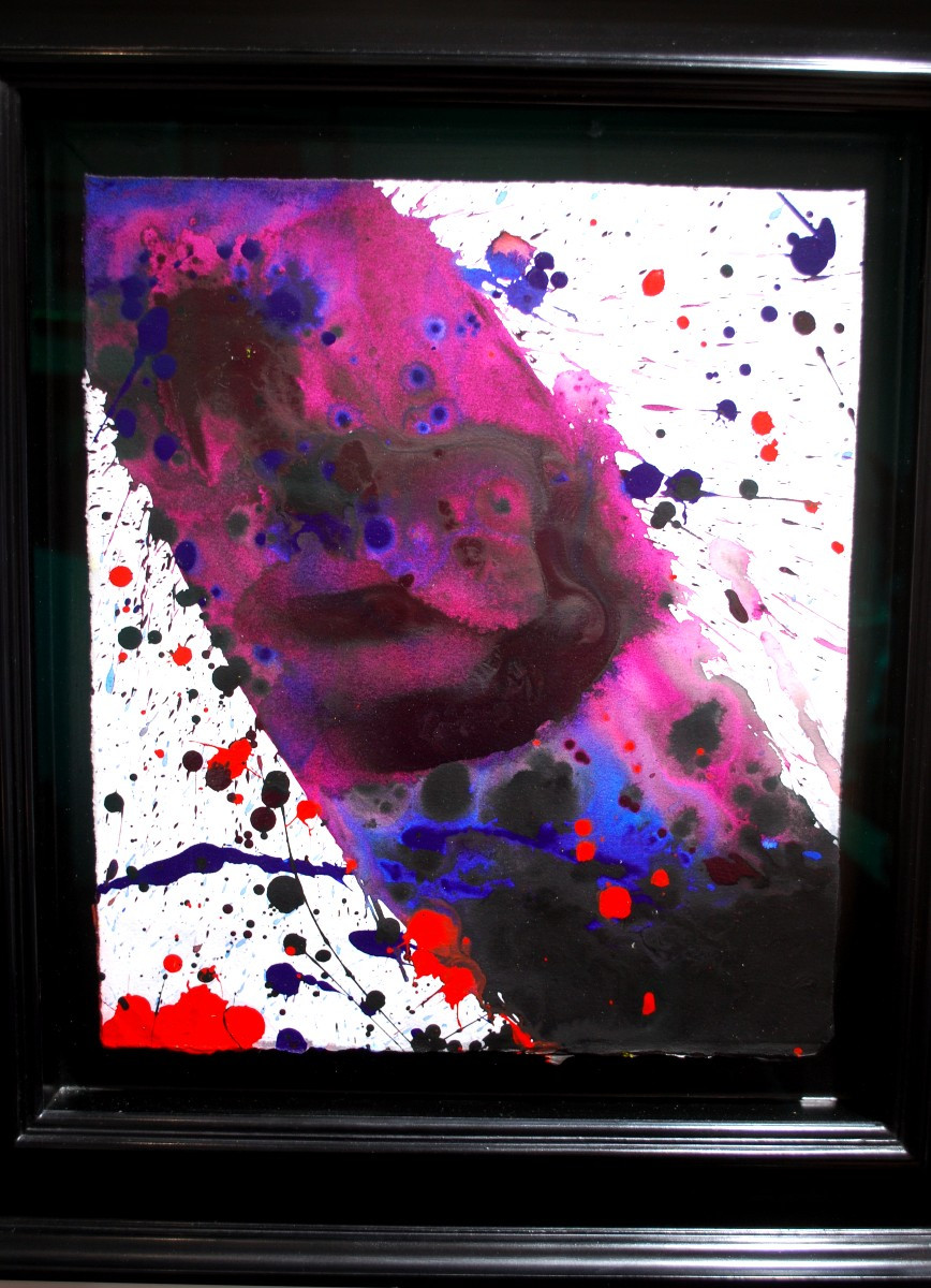 Acrylique sur papier par Sam Francis (1923-1994)-photo-2