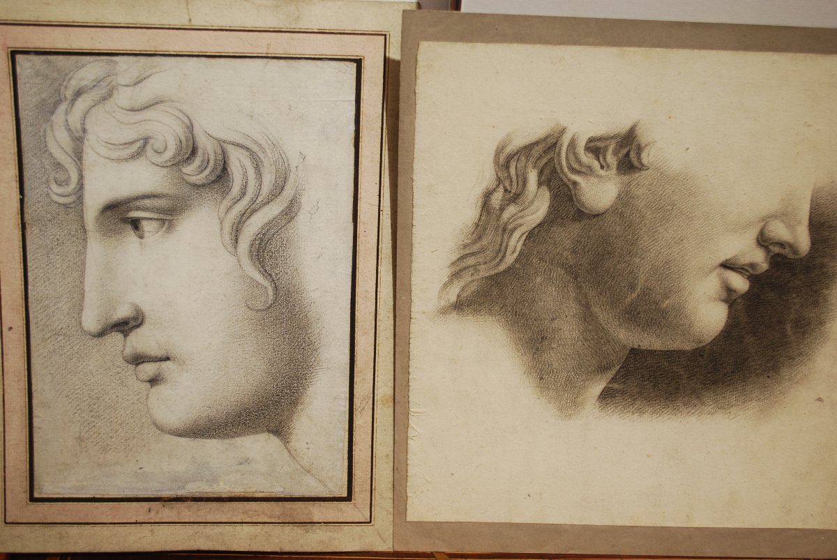 Pair Of Drawings  Beginning Nineteen Century-photo-2