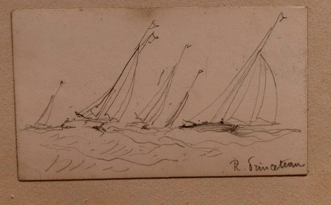 Voiliers en mer par René Princeteau