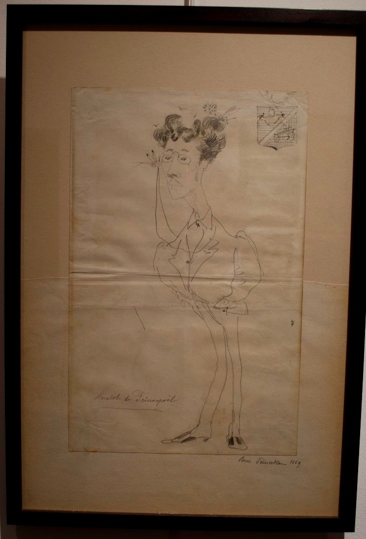 Large Caricature By Princeteau, Dated 1869, Annotated By Anatole De Frisenpoil-photo-2