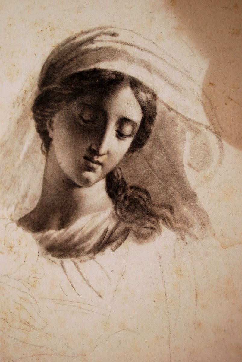 Portrait Of A Romantic Young Woman