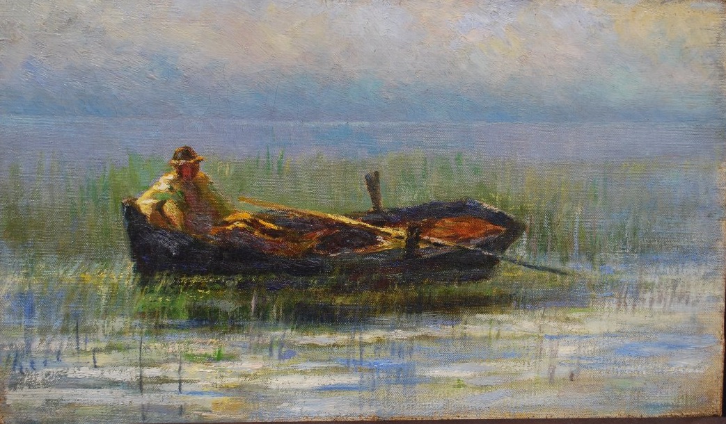 Milanese School, Figure In A Boat, Ca. 1900 -photo-2