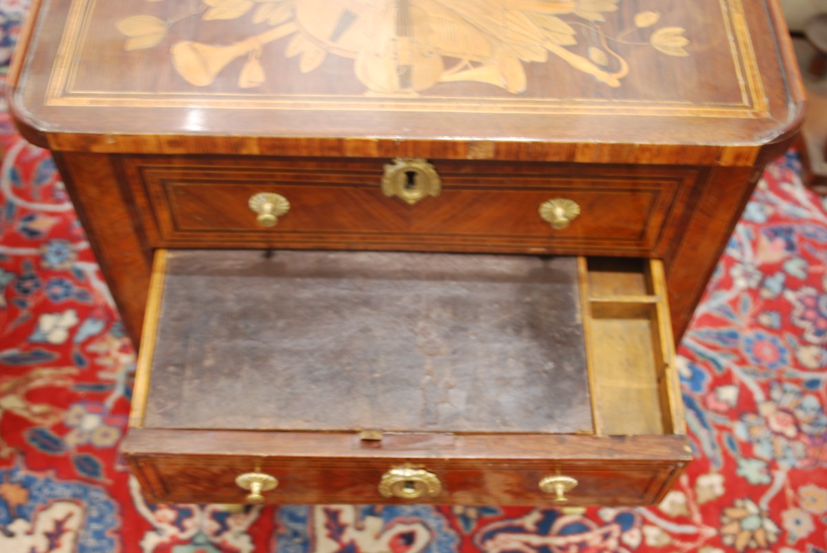 Small Coffee Table Stamped "dusautoy Maître" In 1779-photo-4