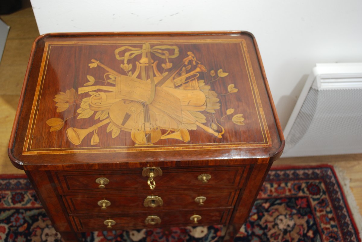 Small Coffee Table Stamped "dusautoy Maître" In 1779-photo-2
