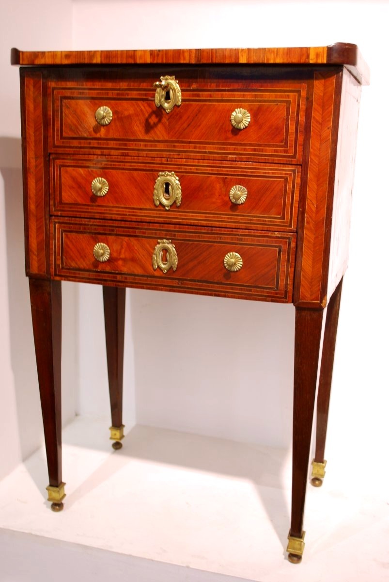 Small Coffee Table Stamped "dusautoy Maître" In 1779-photo-3