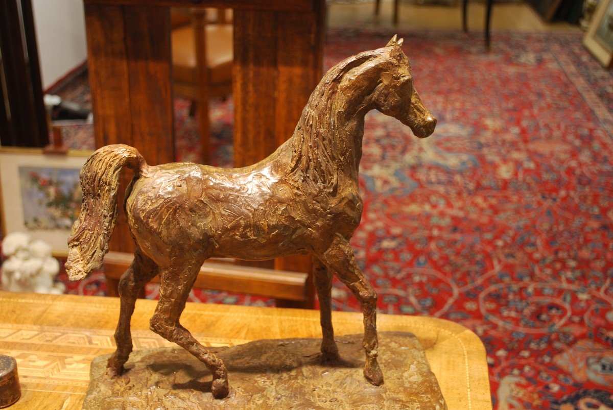 Pur Sang Arabe  Bronze à La Cire Perdue Par Madeleine Tézenas Du Montcel-photo-2