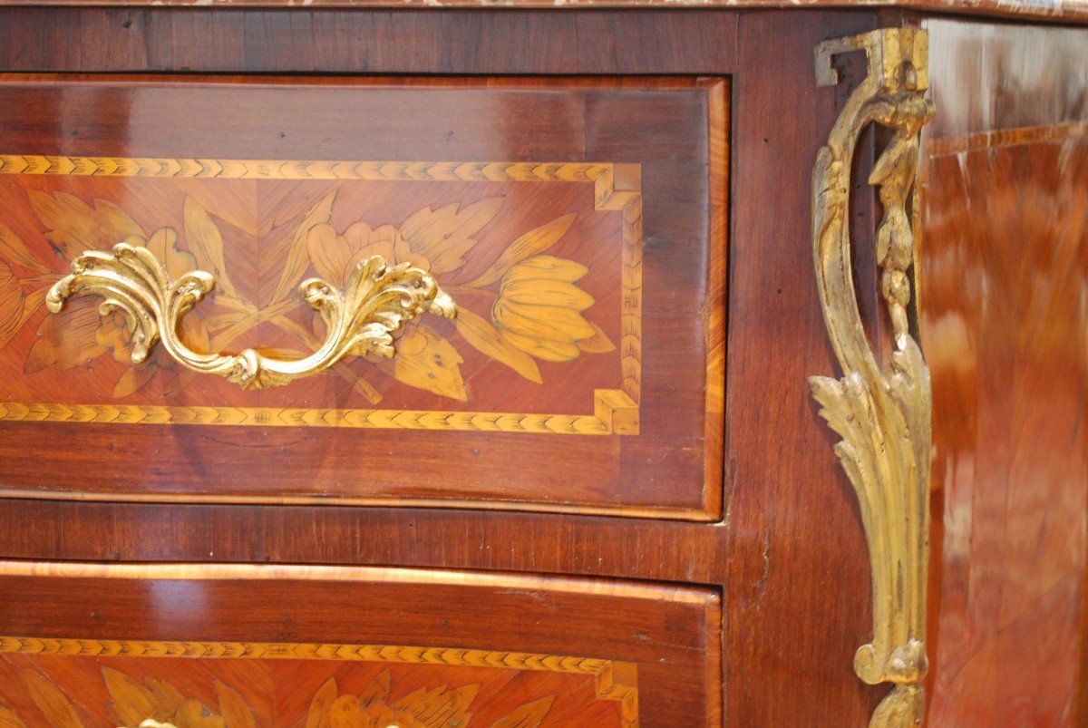 Commode époque 18èmeLouis XV Estampillée Jean Georges Schlichtig  Accède à La Maîtrise En 1765.-photo-1