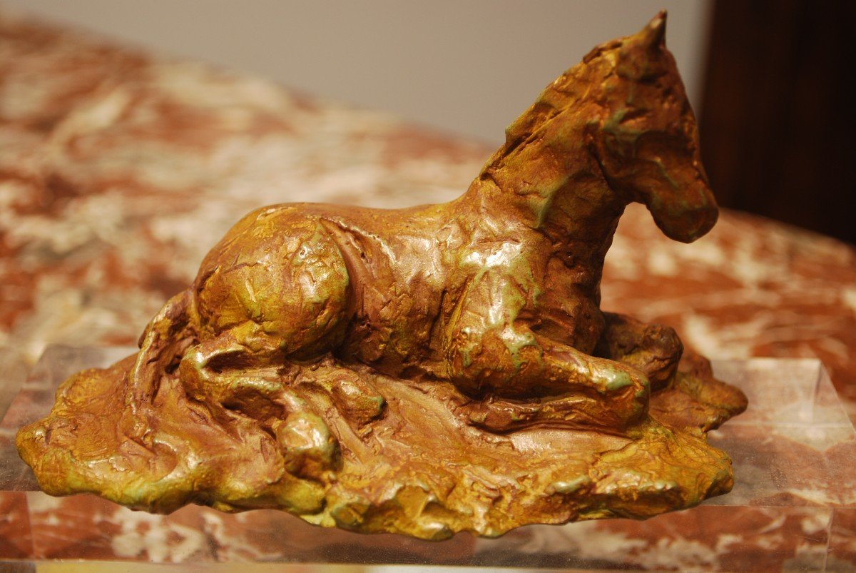 Poulain En Bronze Par Madeleine Tézenas Du Montcel