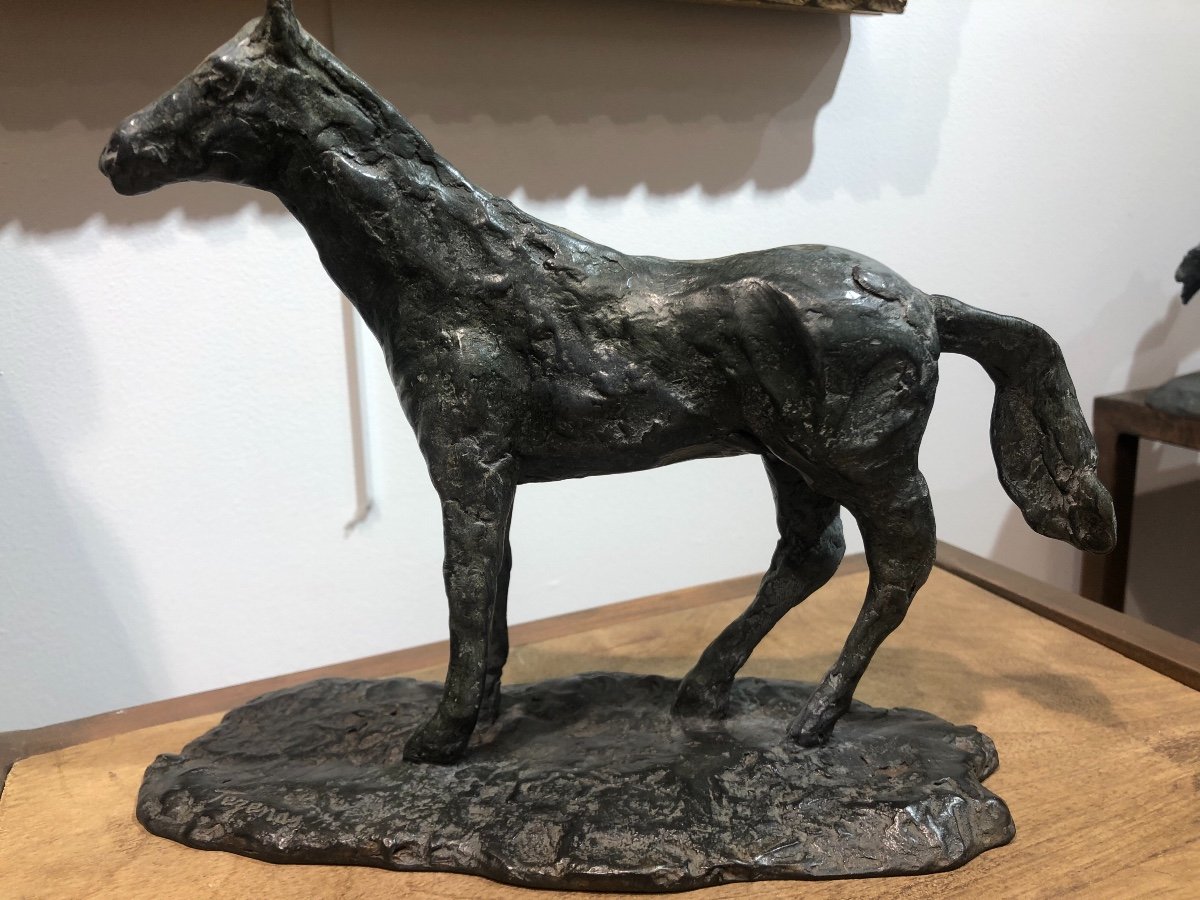 Bronze Horse By Madeleine Tézenas Du Montcel-photo-3