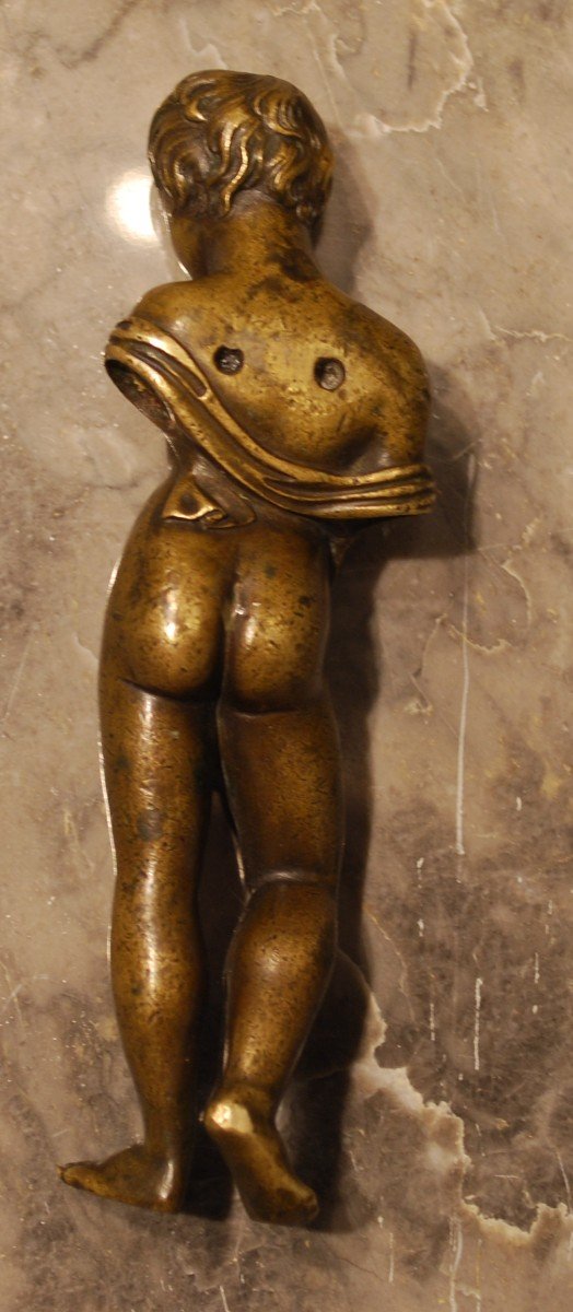 Angelot En Bronze Doré-photo-2