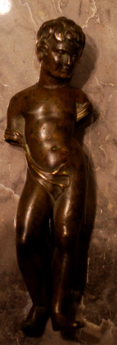 Angelot En Bronze Doré-photo-3