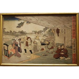 Paire d'estampes par Hiroshigue