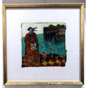 Acrylique sur papier par Frédéric Grynfeltt