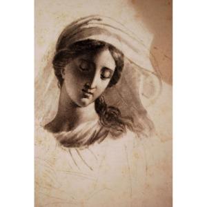Portrait Of A Romantic Young Woman