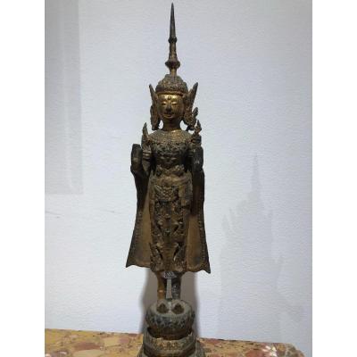 Bouddha En Bronze Doré Thailande