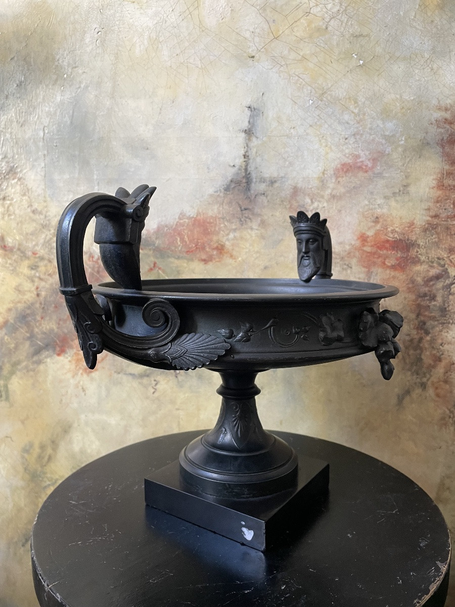 Grande coupe en bronze XIXe, Italie, Grand Tour -photo-2