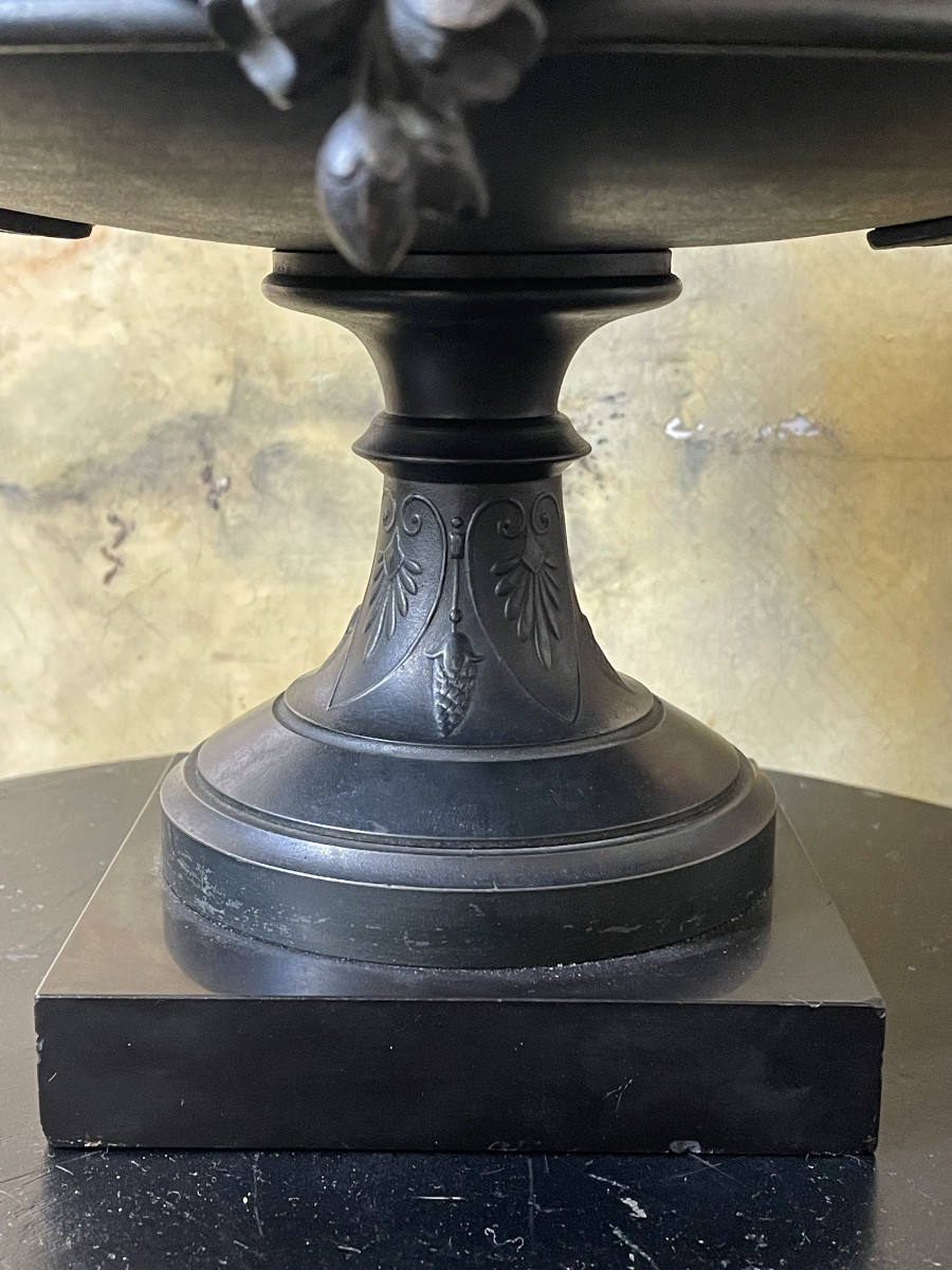 Grande coupe en bronze XIXe, Italie, Grand Tour -photo-3