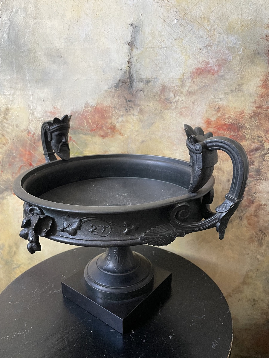 Grande coupe en bronze XIXe, Italie, Grand Tour -photo-1