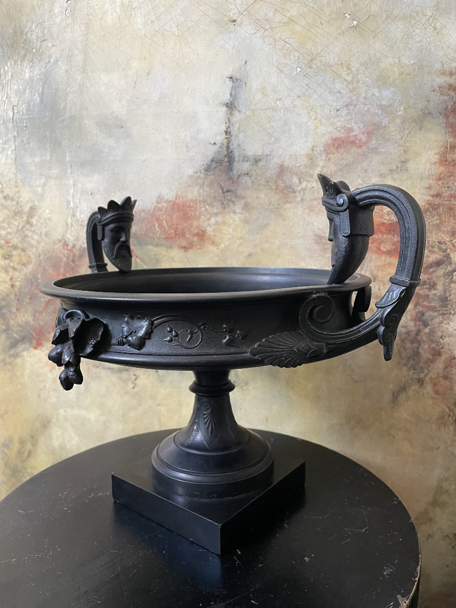 Grande coupe en bronze XIXe, Italie, Grand Tour -photo-3