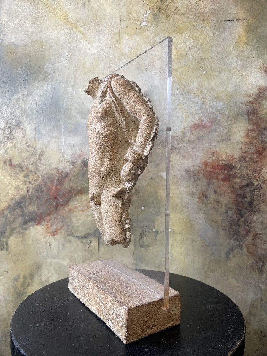 Michel Cayla, œuvre en terre chamottée et plexiglas -photo-2