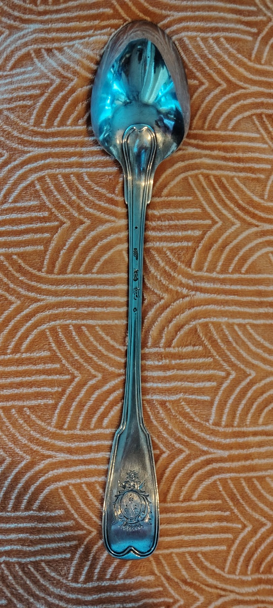 Stewing Spoon, Sterling Silver, Paris, 18th Century 