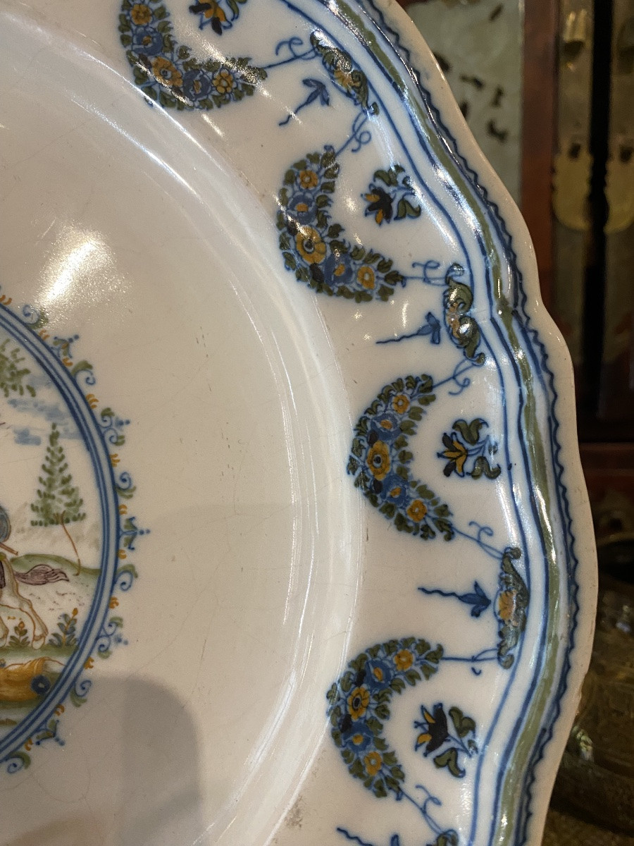 Moustiers Earthenware Plate Circa 1750-photo-2