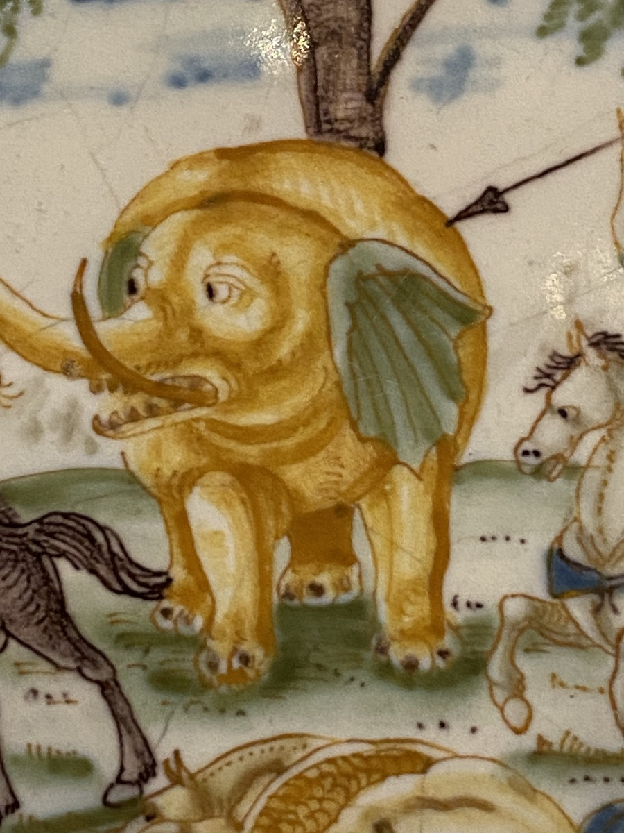 Moustiers Earthenware Plate Circa 1750-photo-2