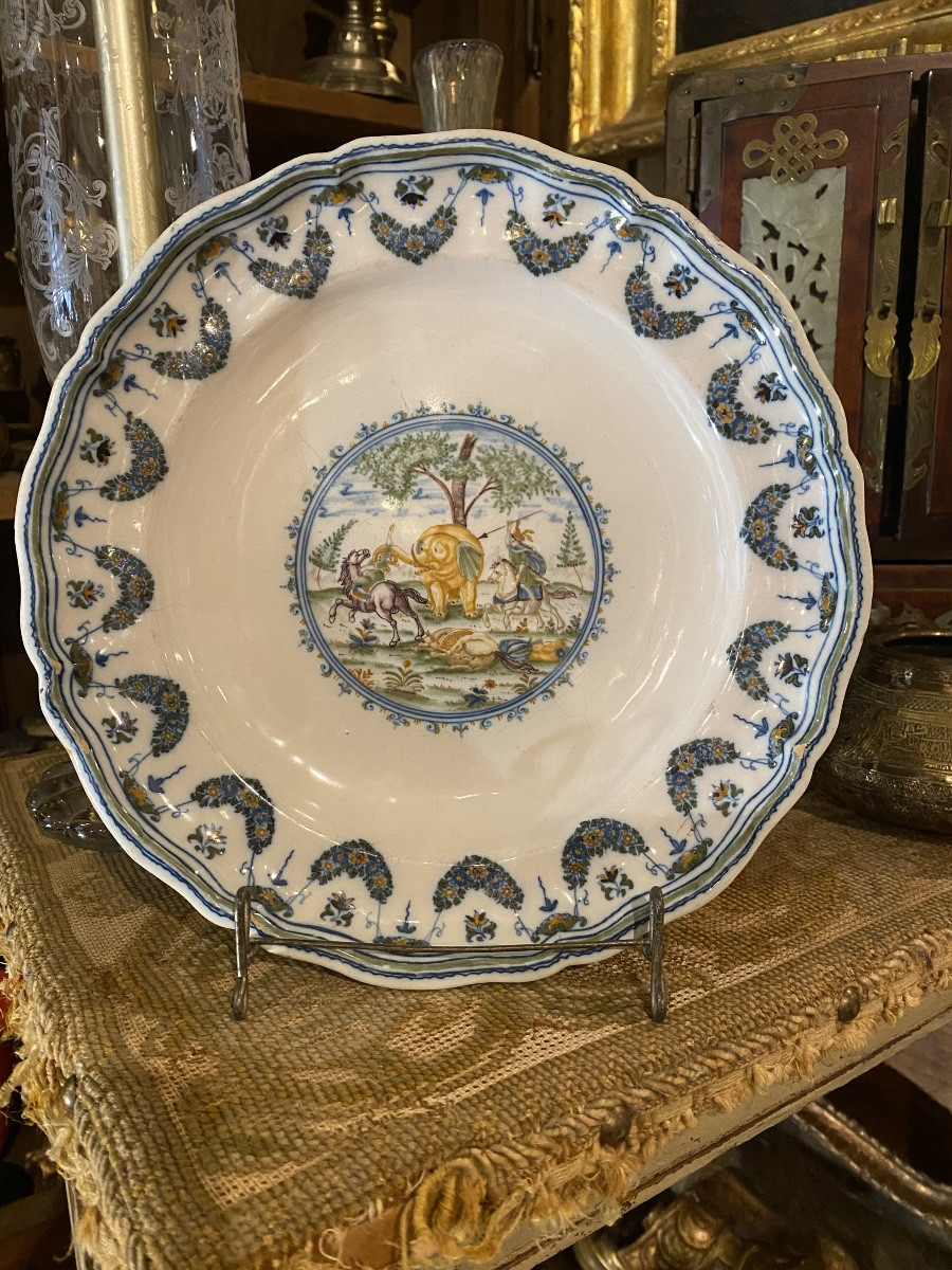 Moustiers Earthenware Plate Circa 1750