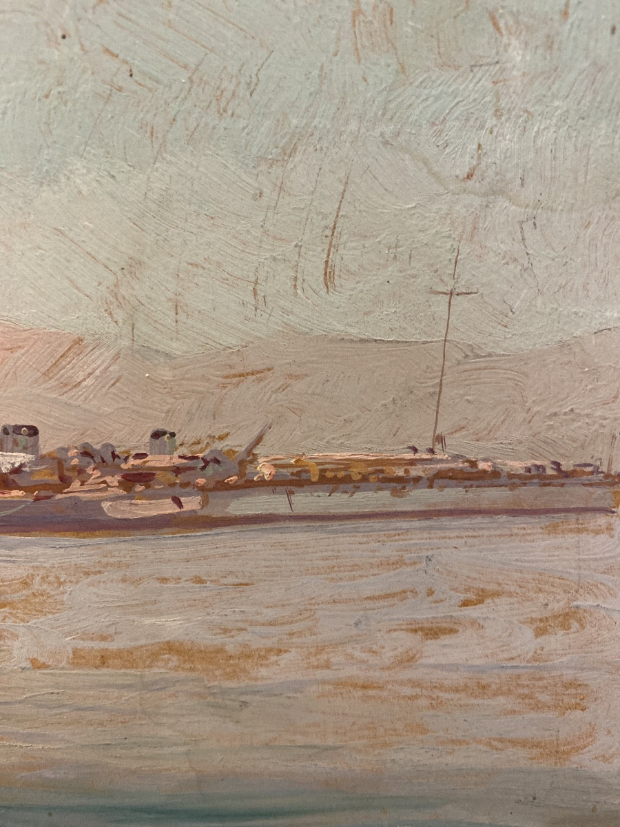 Destroyer , gouache  , marine nationale -photo-3