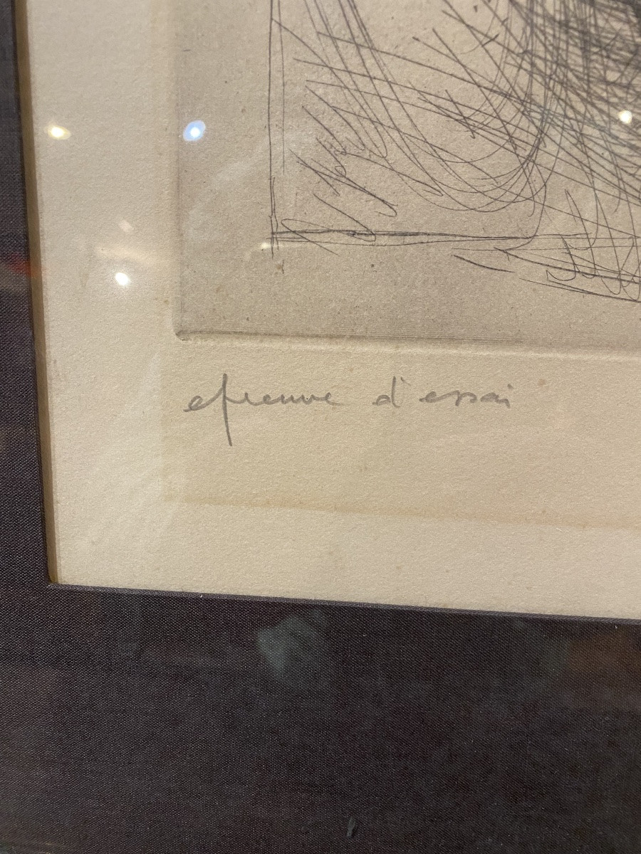 Nu féminin. , lithographie par Georges Oudot , Besançon -photo-3