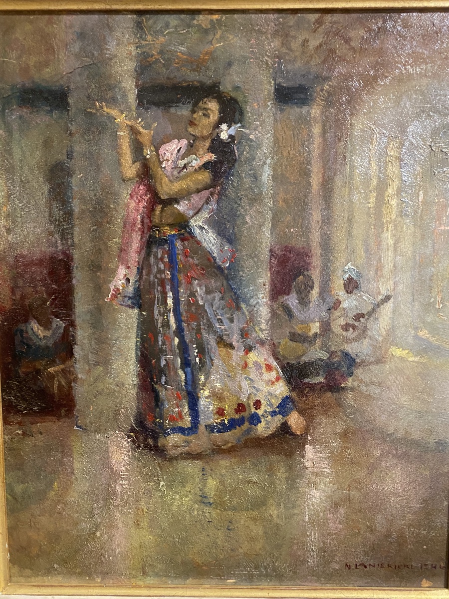 Scène orientaliste , danseuse et musiciens par Lanierieri-photo-4