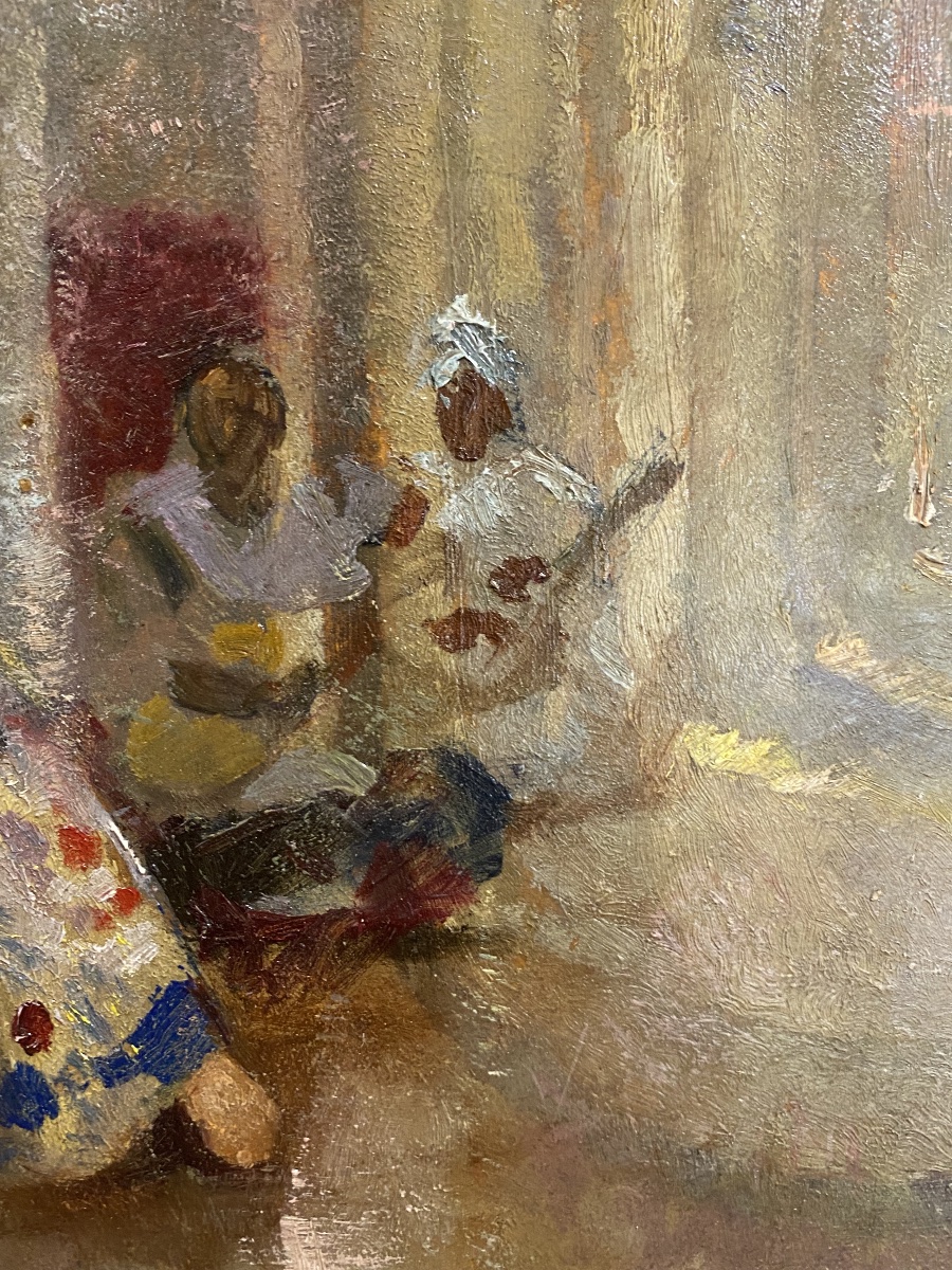 Scène orientaliste , danseuse et musiciens par Lanierieri-photo-2