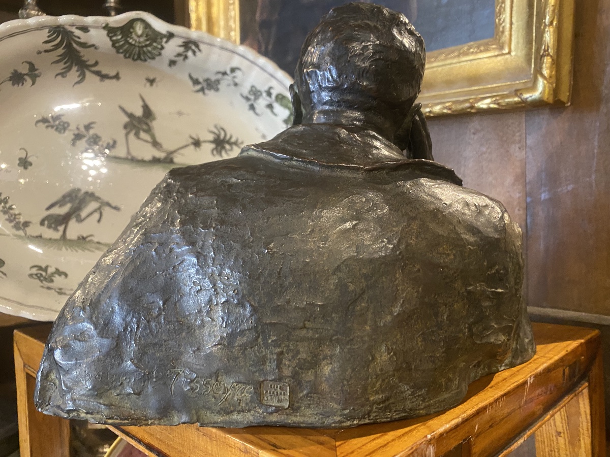 Buste du peintre Albert Bonnard  par Paul Paulin , fondeur AA  Hebrard-photo-3
