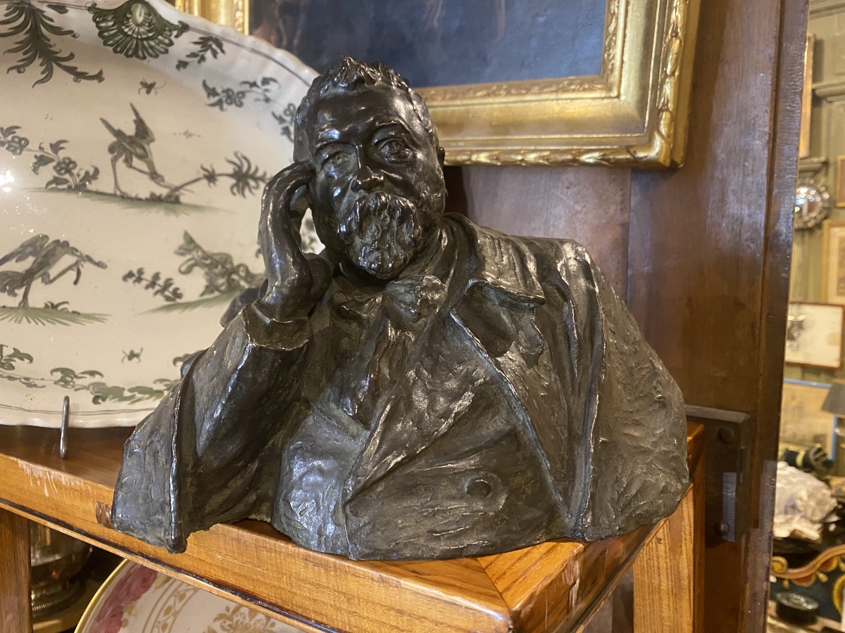 Buste du peintre Albert Bonnard  par Paul Paulin , fondeur AA  Hebrard