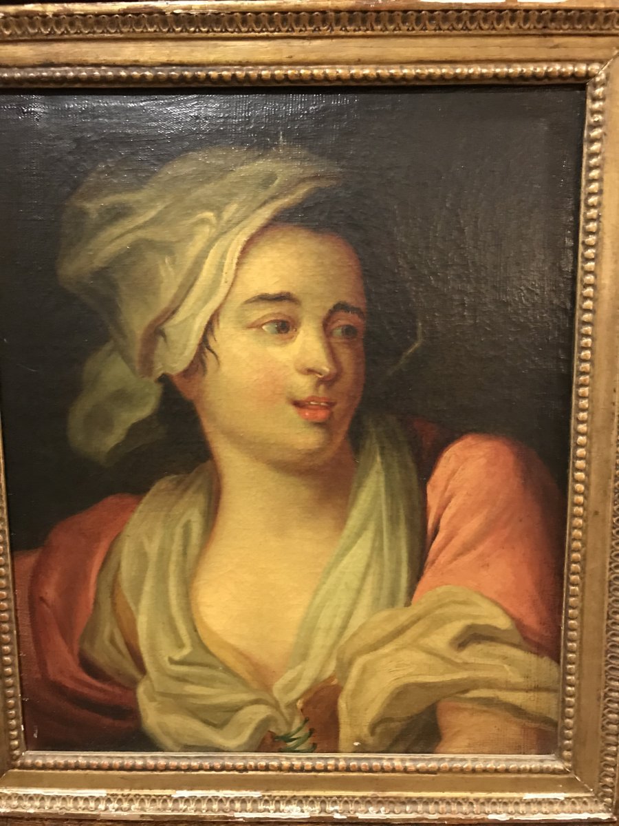 Young Woman In The Style Of Greuze