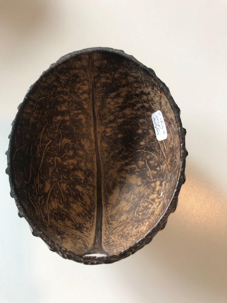Noix de coco sculptée  d’un Cavalier-photo-1