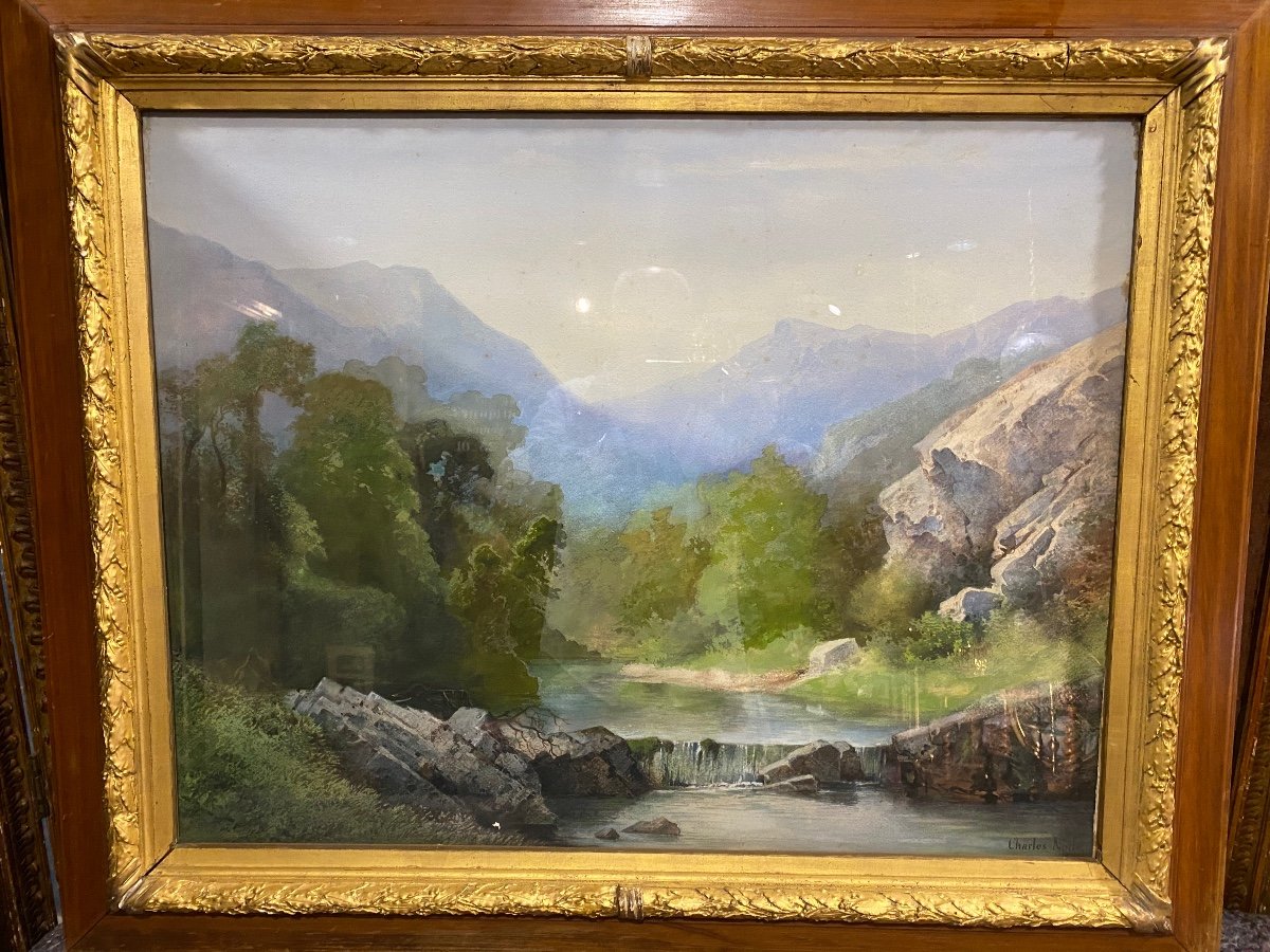 Landscape At Torrent By Charles Node