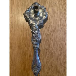 Hand-held Candlestick, Solid Silver, Spain 18th Century