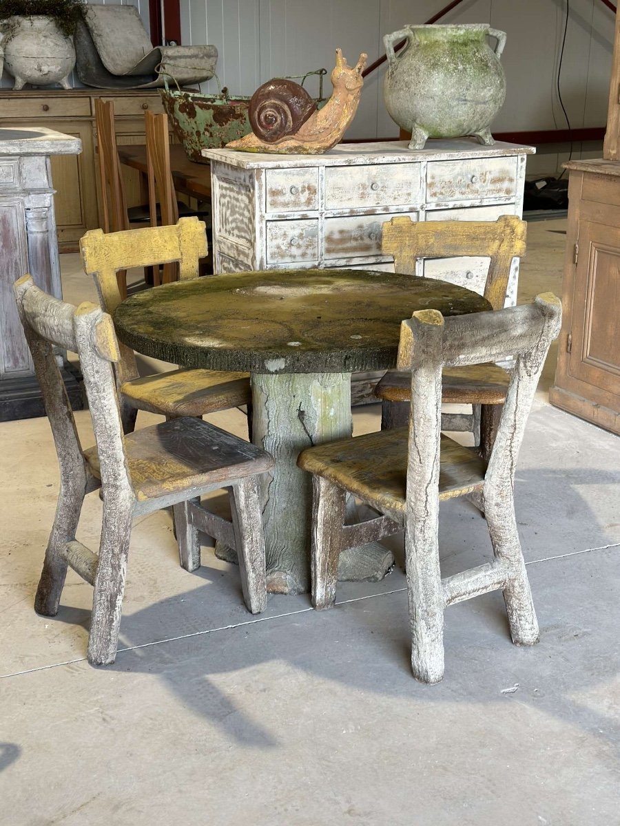 Salon Béton Faux Bois 